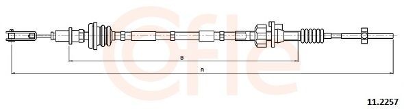 Vaijeri, kytkimen käyttö COFLE 92.11.2257 COFLE 92.11.2257 TOYOTA COROLLA 2020 Kytkinvaijeri