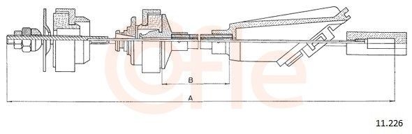 COFLE Clutchkabel 92.11.226 COFLE 92.11.226 Koblingskabel Citroën AX originale