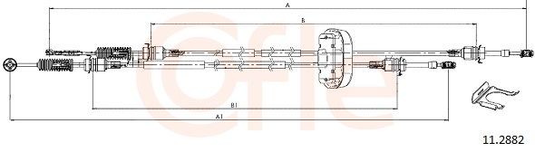 Cavo comando, Cambio manuale COFLE 92.11.2882 COFLE 92.11.2882 Cavi cambio Opel VIVARO 2025