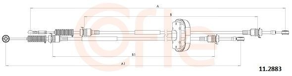 Schakelkabel COFLE 92.11.2883 COFLE 92.11.2883: Versnellingskabel Opel VIVARO 2003