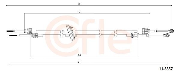 COFLE Vajer, manuell transmission 92.11.3357 92.11.3357 COFLE växelwire MERCEDES-BENZ S-klass