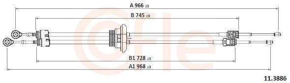 Kabel, girmekanisme COFLE 92.11.3886 COFLE 92.11.3886 Kabel girmekanisme Peugeot 807 2018