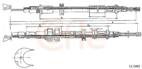 COFLE Żażné lanko parkovacej brzdy 92.11.5482 COFLE 92.11.5482 Lanko ručnej brzdy Ford Sierra MK2 originálne cena