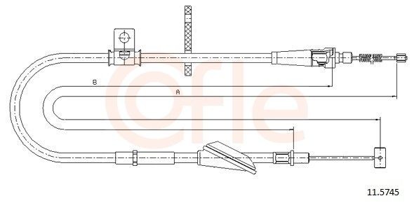 Handremkabel COFLE 92.11.5745 COFLE 92.11.5745 Remkabel SUZUKI WAGON R+ 2015