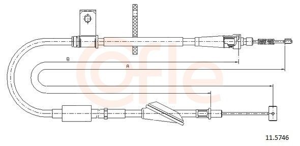 Hand brake cable COFLE 92.11.5746 COFLE 92.11.5746 SUZUKI WAGON R+ 2021 handbrake cable price