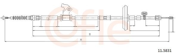 Handbromsvajer COFLE 92.11.5831 COFLE 92.11.5831: Handbromsvajer Opel ASTRA 2021