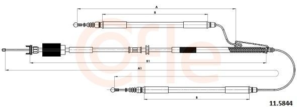 Handbromsvajer COFLE 92.11.5844 COFLE 92.11.5844 Handbromswire OPEL INSIGNIA 2023