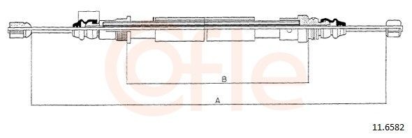 COFLE Cabo de aço, travão de estacionamento 92.11.6582 COFLE 92.11.6582 Travão de mão Renault Clio 1 Van preço