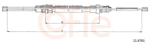 COFLE Trose, Stāvbremžu sistēma 92.11.6761 COFLE 92.11.6761 orģinālās Rokas bremzes trose Renault Espace J11 cena