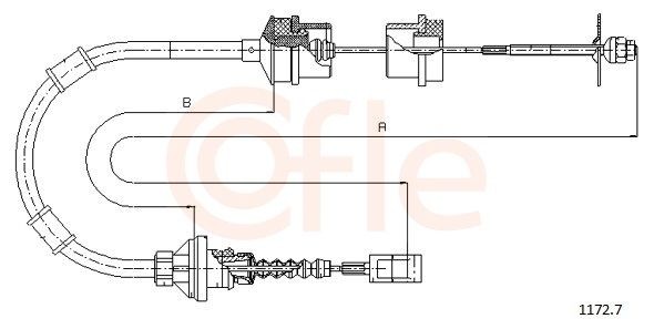 COFLE Clutchkabel 92.1172.7 Clutchkabler COFLE Citroën C5 92.1172.7