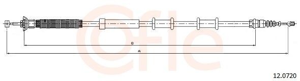 COFLE Hand brake cable 92.12.0720 92.12.0720 COFLE handbrake kit for ALFA ROMEO