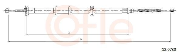 COFLE Handbromsvajer 92.12.0730 COFLE 92.12.0730 Handbromsvajer Fiat Qubo original