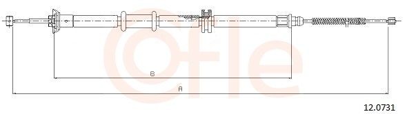 COFLE Żażné lanko parkovacej brzdy 92.12.0731 COFLE 92.12.0731 Lanko ručnej brzdy Citroen Nemo Van cena