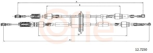 COFLE Kabel, manuel gearkasse 92.12.7250 92.12.7250 Gearkabel LEXUS RX COFLE