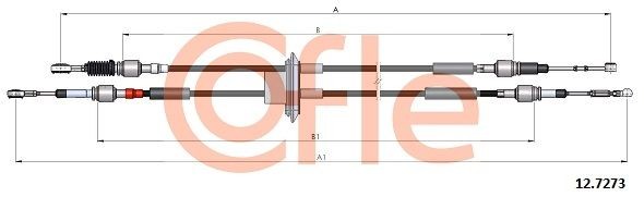 COFLE Schakelkabel 92.12.7273 92.12.7273 Kabel versnellingsbak FIAT PALIO COFLE