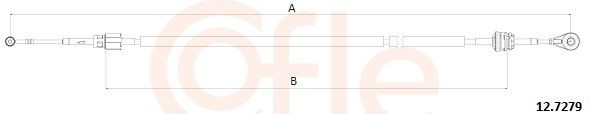 COFLE Vajer, manuell transmission 92.12.7279 92.12.7279 COFLE växelvajer ALFA ROMEO 164