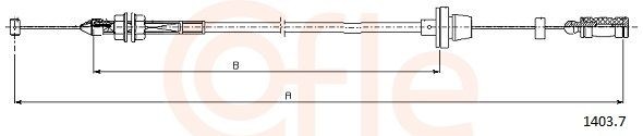 Gaskabel COFLE 92.1403.7 COFLE 92.1403.7: Gaskabel Fiat SEICENTO 2003