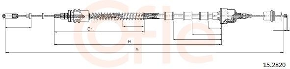 COFLE Cavo frizione 92.15.2820 COFLE 92.15.2820 Cavetto frizione Citroën AXEL originali