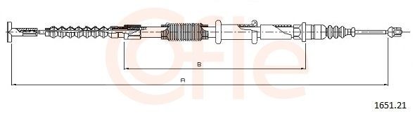 COFLE Hand brake cable 92.1651.21 ALFA ROMEO COFLE emergency brake 92.1651.21