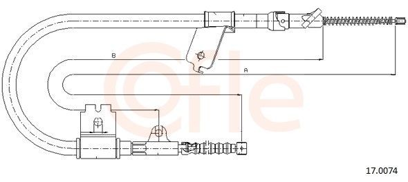 COFLE Handbromsvajer 92.17.0074 Byta Handbromsvajer Nissan Sunny N13 Sedan kostnad COFLE 92.17.0074