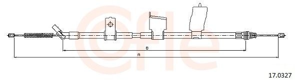 COFLE Handbromsvajer 92.17.0327 COFLE 92.17.0327 Handbroms NISSAN Qashqai / Qashqai+2 I Van (J10, JJ10E) bak och fram