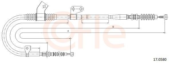 COFLE Vaijeri, seisontajarru 92.17.0580 Mazda 626 GD käsijarru COFLE 92.17.0580