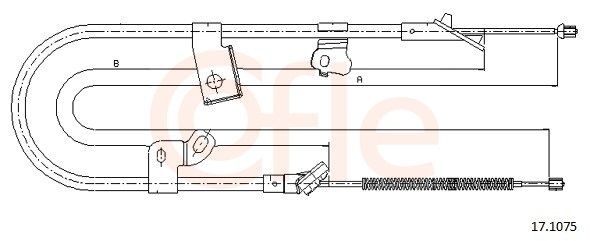 COFLE Ντίζα, φρένο ακινητοποίησης 92.17.1075 COFLE 92.17.1075 Χειρόφρενο Toyota Yaris Verso φθηνά