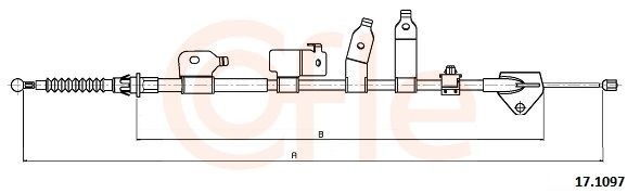 COFLE Trose, Stāvbremžu sistēma 92.17.1097 COFLE 92.17.1097 Rokas bremze Toyota Auris E15 cena