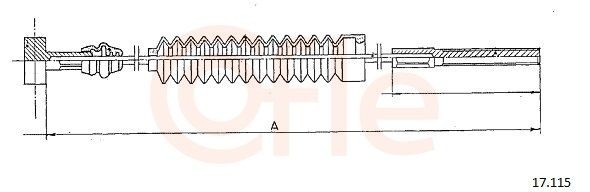 COFLE Hand brake cable 92.17.115 COFLE 92.17.115 Toyota Corolla Compact E10 emergency brake kit replacement