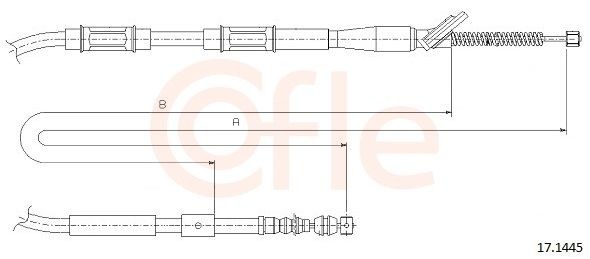 COFLE Hand brake cable 92.17.1445 COFLE 92.17.1445 Toyota Corolla Compact E10 handbrake rear and front price