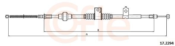 COFLE Håndbremsekabel 92.17.1462 Bremsekabel Toyota _T15_ 92.17.1462 COFLE