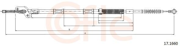Handbromsvajer COFLE 92.17.1660 COFLE 92.17.1660 Handbromsvajer TOYOTA DYNA 2020