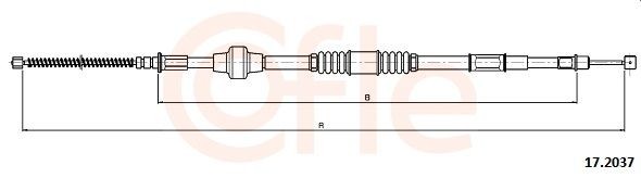 Handbremsseil COFLE 92.17.2037 COFLE 92.17.2037 Bremszug MITSUBISHI LANCER 2003 Kosten