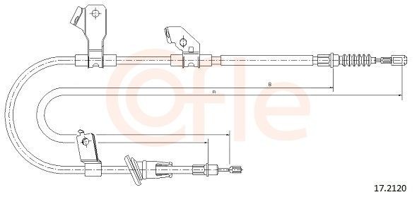 COFLE Handremkabel 92.17.2120 Remkabel COFLE CITY-COUPE 92.17.2120 goedkoop
