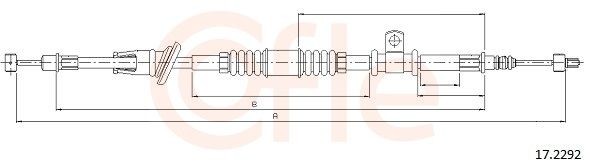 COFLE Tautrekk, håndbremse 92.17.2292 COFLE 92.17.2292 Håndbremse Persona 400 Hatchback billige