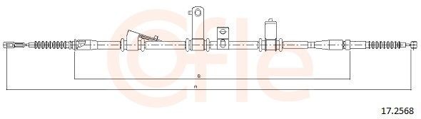 COFLE Câble de frein à main 92.17.2568 COFLE 92.17.2568 Câble de frein de stationnement Hyundai Santa Fe cm prix