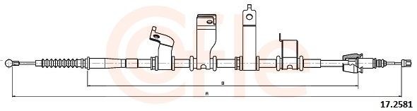 COFLE Hand brake cable 92.17.2581 92.17.2581 COFLE handbrake cable for HYUNDAI KONA