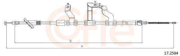 COFLE Cabo de aço, travão de estacionamento 92.17.2584 COFLE 92.17.2584 Cabo de freio de estacionamento Hyundai Tucson jm preço