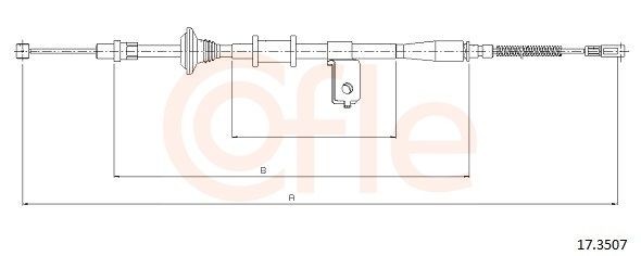 COFLE Hand brake cable 92.17.3507 COFLE 92.17.3507 Nubira Saloon (J150) handbrake rear and front price