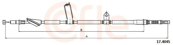 COFLE Tautrekk, håndbremse 92.17.4045 COFLE 92.17.4045 Bremsewire Honda Accord CL7 billige