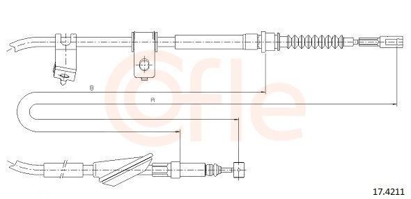 Handremkabel COFLE 92.17.4211 COFLE 92.17.4211 Remkabel HONDA ACCORD 2001