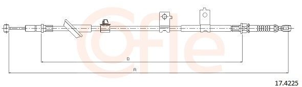 COFLE Hand brake cable 92.17.4225 92.17.4225 COFLE handbrake cable HONDA FR-V