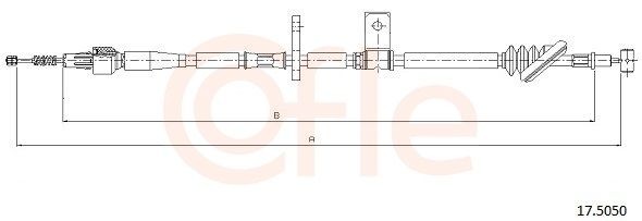 COFLE Hand brake cable 92.17.5050 92.17.5050 COFLE handbrake cable SUZUKI LJ 80