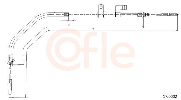 COFLE Tautrekk, håndbremse 92.17.6002 COFLE 92.17.6002 Bremsewire Kia Sedona Carnival pris