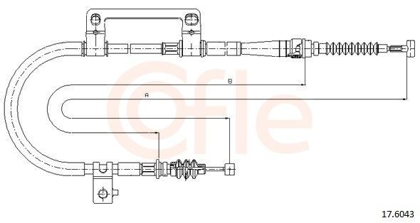 Trose, Stāvbremžu sistēma COFLE 92.17.6043 COFLE 92.17.6043 Rokas bremze Kia CARENS 2020