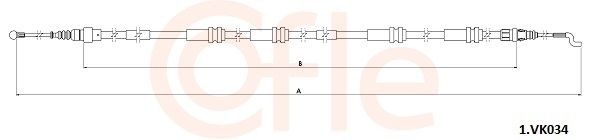 COFLE Handbromsvajer 92.17.6046 COFLE 92.17.6046 Handbromsvajer Sephia I Hatchback (FA) original
