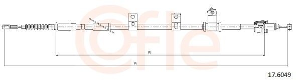 COFLE Cavo freno a mano 92.17.6049 COFLE 92.17.6049 Cavo freno a mano HYUNDAI ix35 originali