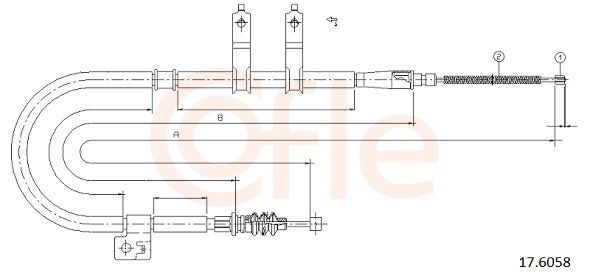 COFLE Handbromsvajer 92.17.6058 COFLE 92.17.6058 Handbromsvajer Sephia I Hatchback (FA) original