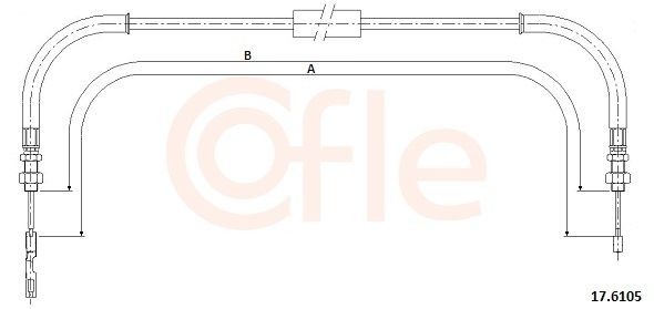 COFLE Handbremsseil 92.17.6105 92.17.6105 COFLE Handbremsseil Chrysler Voyager rg Kosten