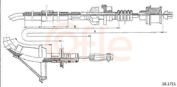 COFLE Trose, Sajūga pievads 92.18.1711 COFLE 92.18.1711 Trose sajūga pievads orģinālās HONDA